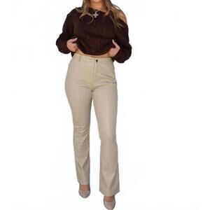 NEW IN-LOOM lenora vegan leather pants in beige